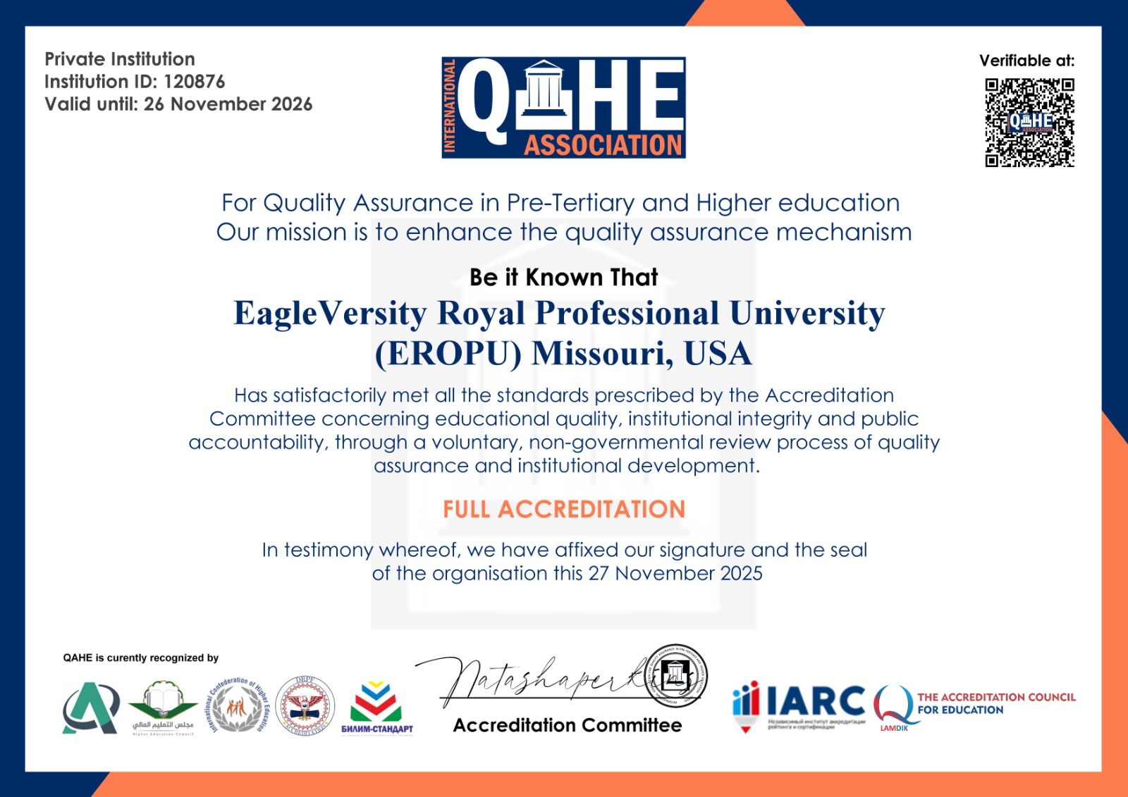 Certificate